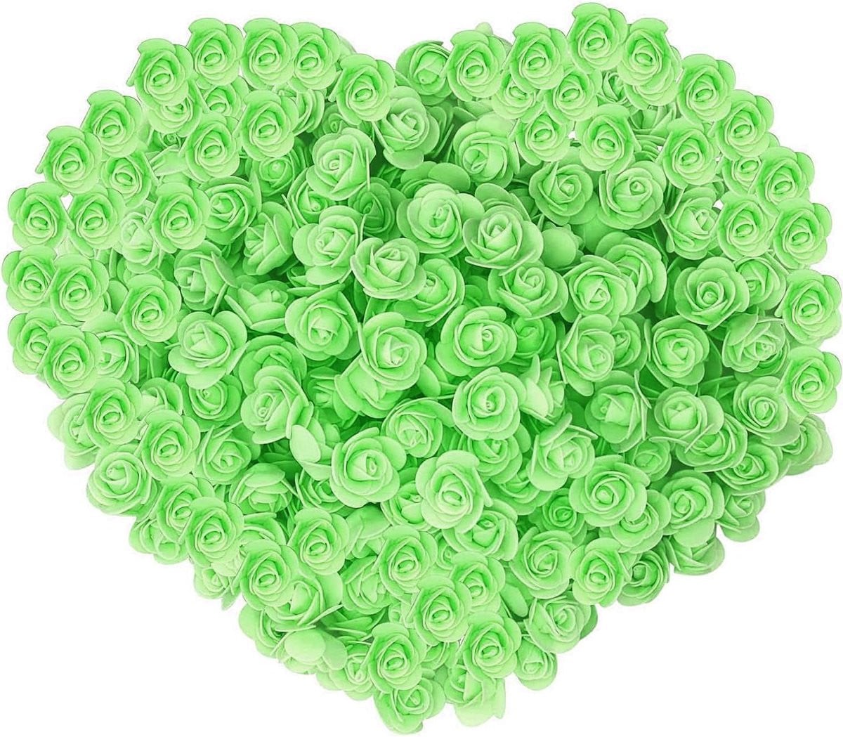 200 stuks Mini Kunstbloemen - Rode Schuim Rozen voor Ambachtelijk Knutselen