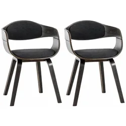 CLP 2er Set Stühle Kingston Stoff   Farbe: grau/dunkelgrau, Gestell Farbe: grau