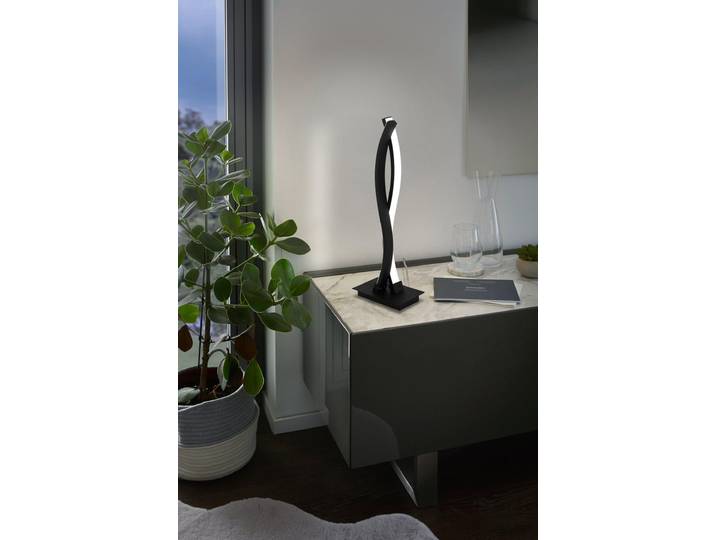Eglo LED Lampe de table Lasana 3 noir 11\,5W 1200lm blanc chaud 3000K avec interrupteur