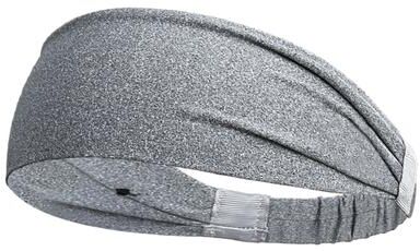 Smart Shopping Spot Sports Headbands For Men And Women Soft, Elastic Sweatbands For Gym, Yoga, And Outdoor Sports silver