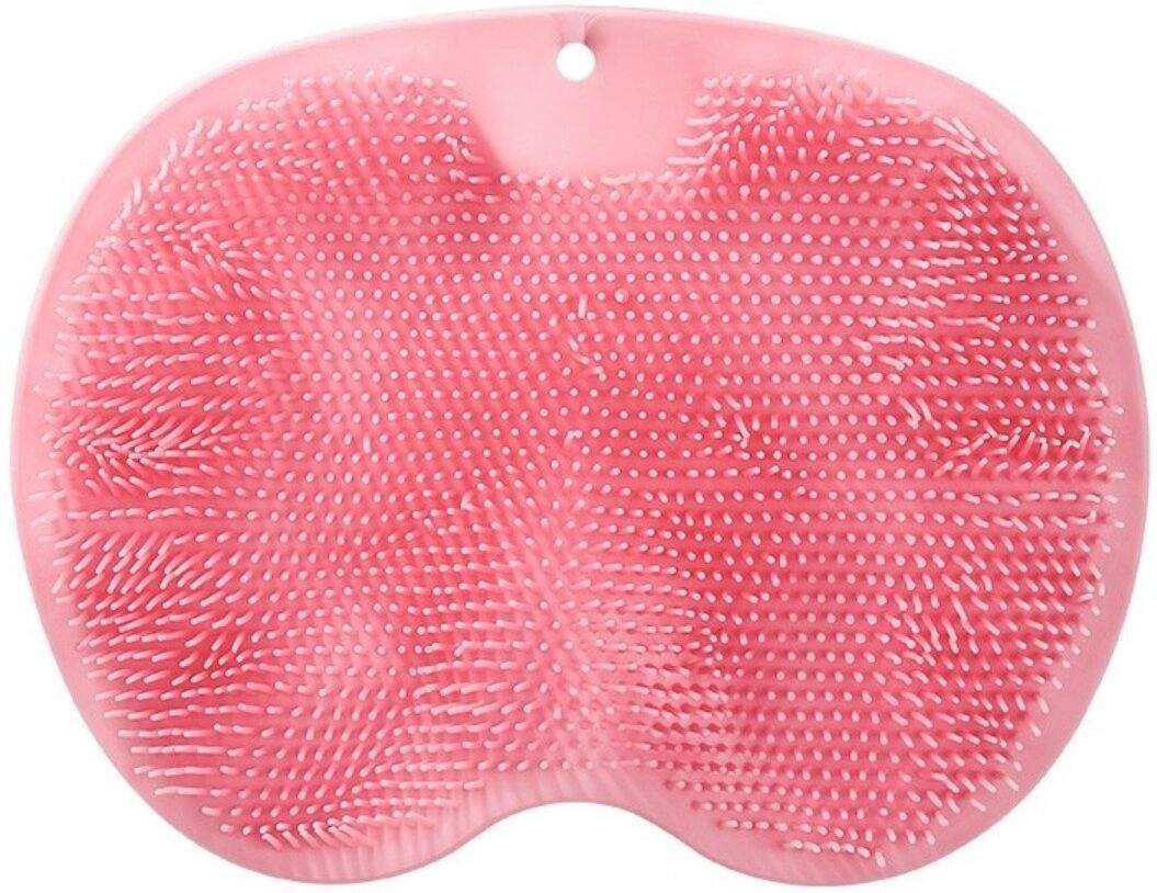 INF Dickes TPR Duschmassagepad mit Saugnäpfen, rutschfest, Pink, 29.3cm x 21.5cm