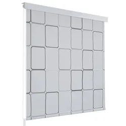 vidaXL Duschrollo 100 x 240 cm Quadratmuster