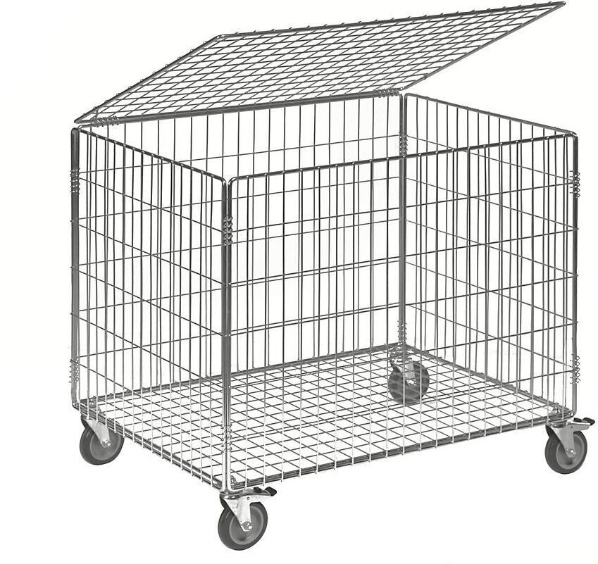 Gitterwagen, verzinkt, HxBxT 740 x 835 x 625 mm, ohne Stoßschutz Kongamek