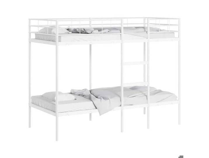 Lit Blanc - BMK - Lit superposé - sans matelas - Contemporain - blanc 90x200 cm acier - Lit chambre&645864