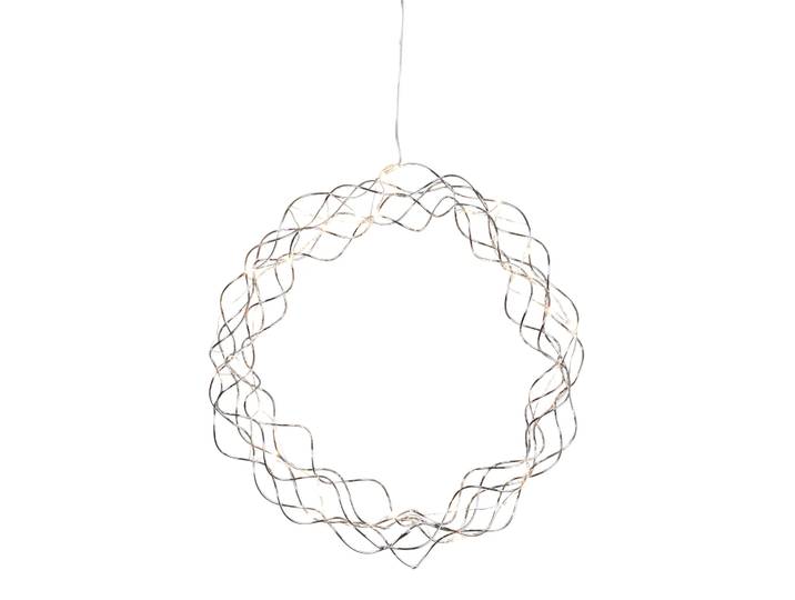 Star Trading Couronne Curly avec lumières LED 30 cm chrome