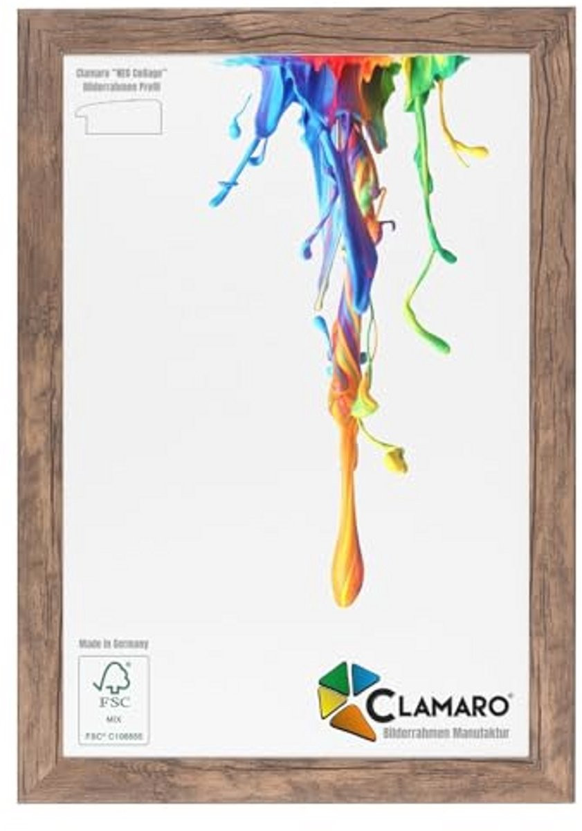 Handgemaakte fotolijst DIN A1 - MDF-houten design met acrylglas