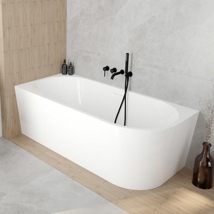 OLTENS Delva Vorwand-Badewanne 170 x 80 cm für Eckeinbau links