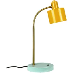 Dyberg Larsen, Tischlampe, Dyberg-Larsen - Ocean Flex Table Lamp - Curry/Turquoise (E14)