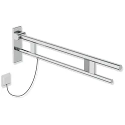 Hewi System 900 Stützklappgriff 900.50.20640 Ausladung 900 mm, Edelstahl verchromt, rechts, E-Spülauslösung