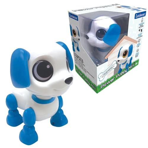 Lexibook Power Puppy Mini Mijn Kleine Hond-Robot met Geluiden, Muziek, Lichteffecten en Stemherhaling, ROB02DOG