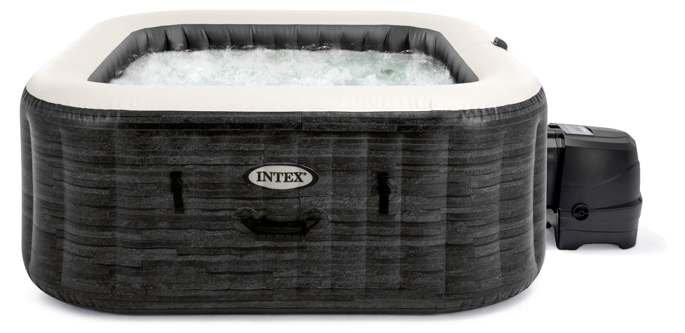 INTEX 28450NP - Whirlpool - PureSPA Greystone Deluxe (175x175cm) für 4 Personen App Steuerung