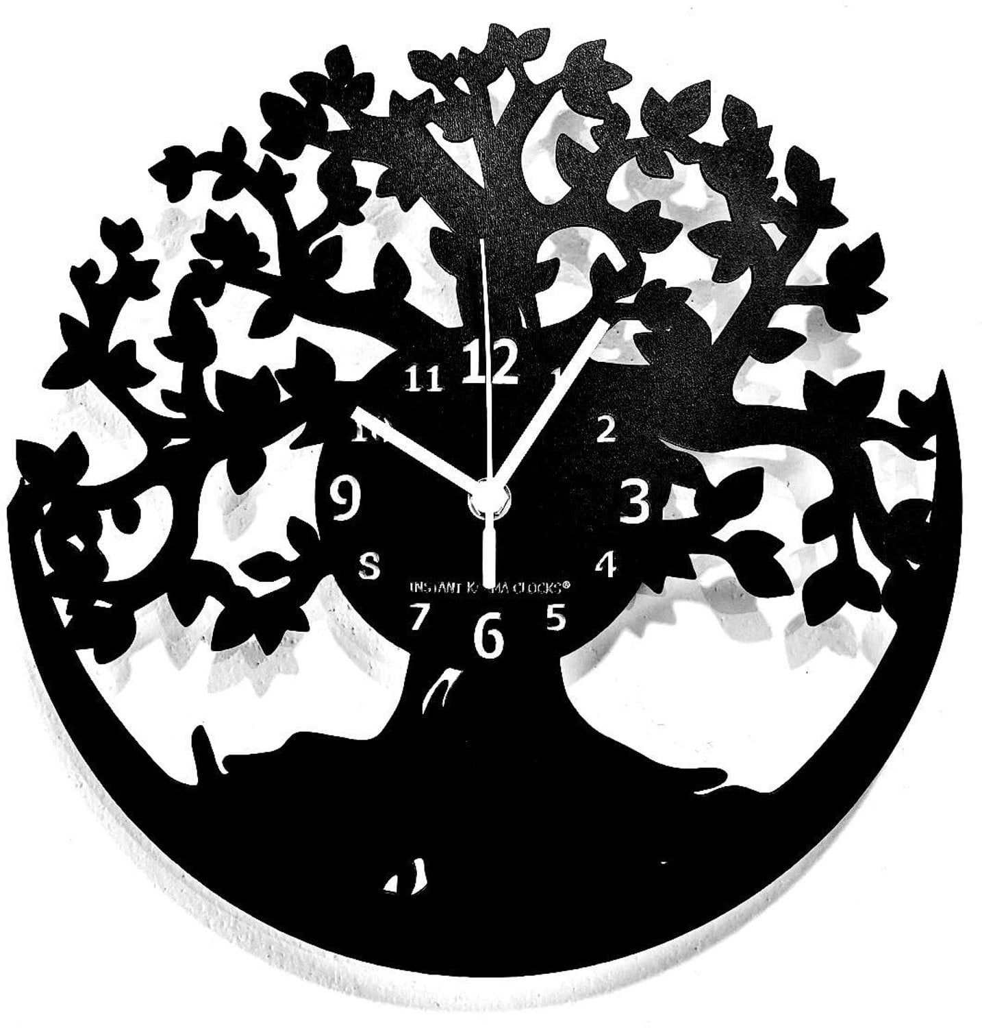 Houten Wandklok met Levensboom Ontwerp voor Volwassenen