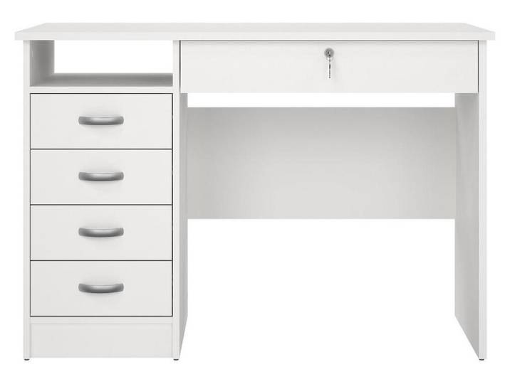 CALICOSY - Bureau 5 tiroirs dont 1 fermant à clés L109\,3 cm INTERDIT ITALIE - FUNCTION