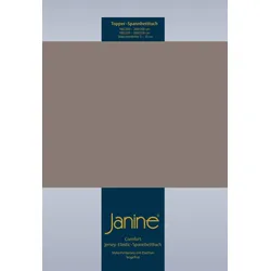 Janine Topper Spannbetttuch Elastic-Jersey 5001 taupe 150x200 cm