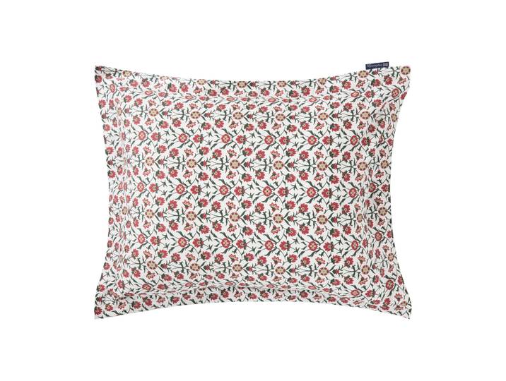 Lexington Taie d oreiller Flower printed cotton sateen 50x60 cm. White-red-green-beige'