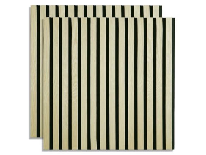Homestyle4u 2x Akustikpaneele 60x60 cm Wandpaneele Holz Hell MDF
