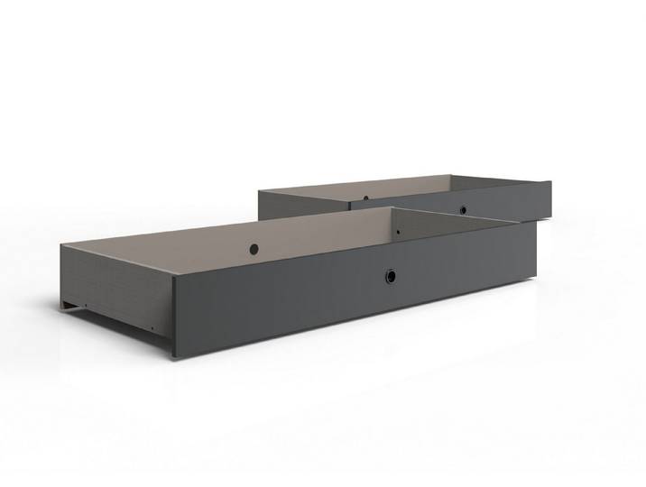freiraum Bettschubkasten BAHAMAS, (2er-Set) in GRAFIT + SAHARAGRAU - 100x16x60cm (BxHxT)