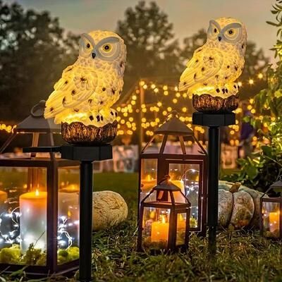 Inspired Finds Solar Owl Garden Light Waterproof Outdoor Lawn Decor Lamp Solar Owl Garden Light Waterproof Outdoor Lawn Decor Lamp