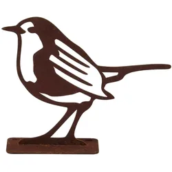 DEKOVOGEL Rotkehlchen, Rost-Optik