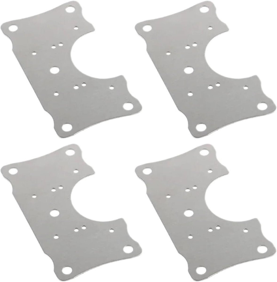 Zilverkleurige Kast Scharnier Reparatie Kit van Roestvrij Staal, 90 x 50 mm