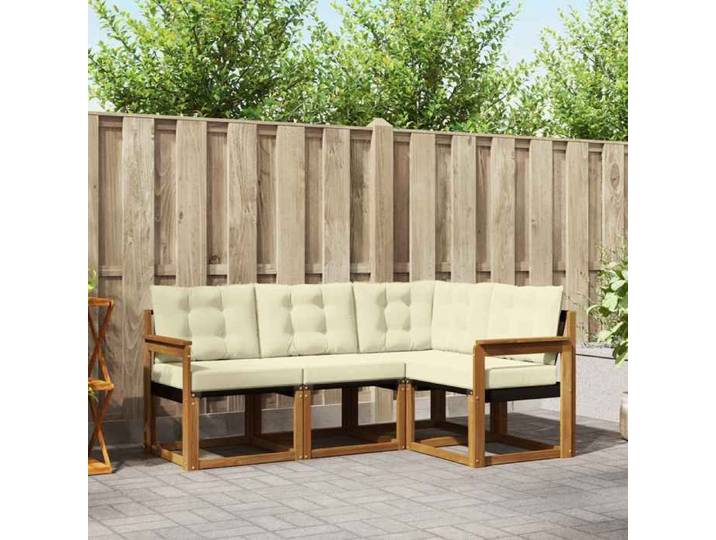 Ensembles de meuble - moderne - Ensemble de canapés d'extérieur 4 pc Naturel et Crème 2788