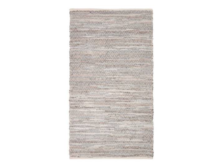 LEDERTEPPICH gewebt mit Rautenmuster 90/150 cm