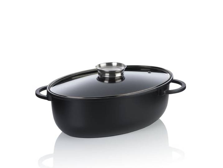 kela Bräter oval, 8l, Atura, Induktion, Gussbräter mit Deckel, Aluguss