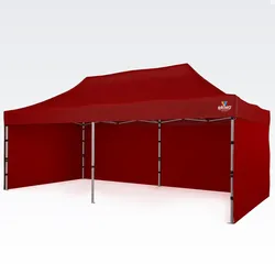 Pop up zelt 3x6m - mit 3 Wänden - Rot