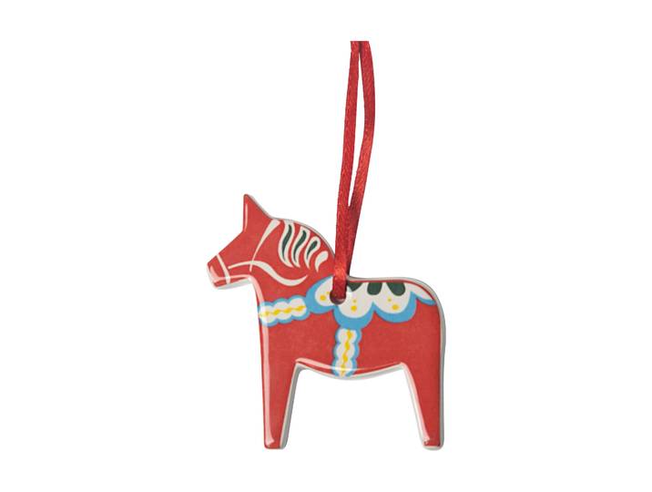Pluto Design Suspension décorative Dalahäst Rouge