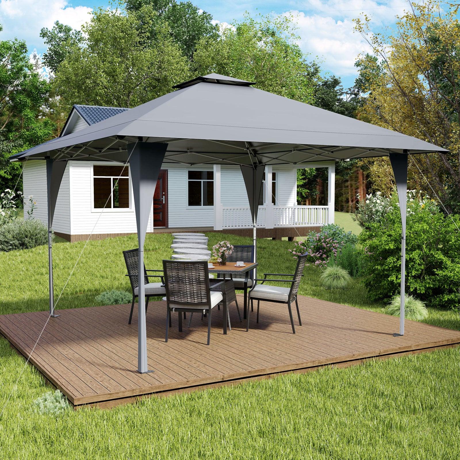 Pop-up-Gartenpavillon - Gartenhaus - Partyzelt - Sonnenschirm - Schattierplane - Verstellbare Höhe