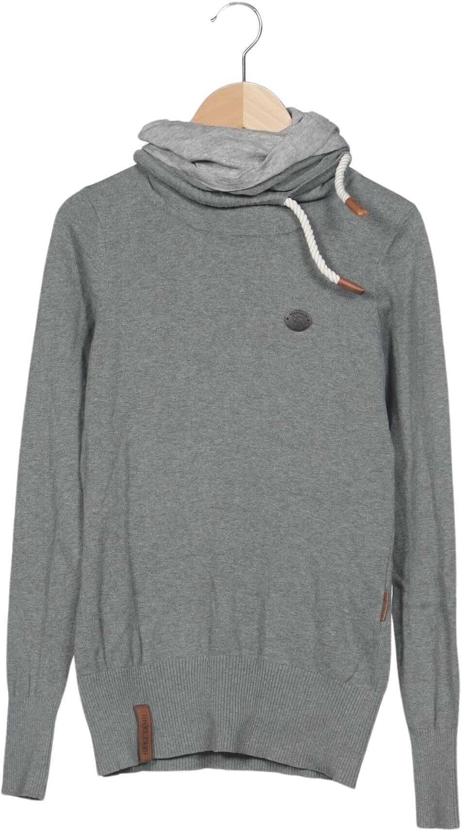 Naketano Damen Pullover, Grau, Gr. S, Baumwolle - Second Hand