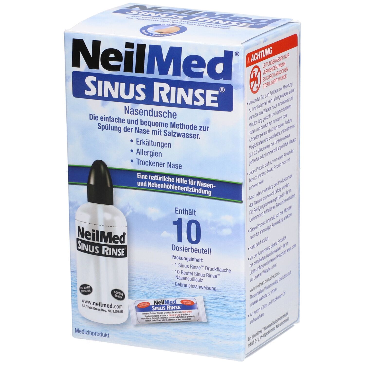 Neilmed Sinus Rinse Nasendusche+10 Btl.Spülsalz 1 St Salz