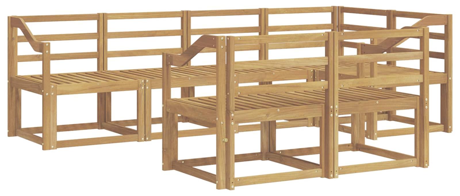 Garnitur aus 7 Outdoor-Sofas, weiß