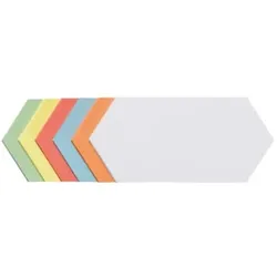 Moderationskarte Rhombus, 205 x 95 mm, Altpapier, 250 Stück, sortiert