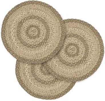 VHC Brands Cobblestone Jute Trivet 15 Set of 3