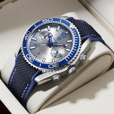 Youfap Market Men Brand Multifunctional Sports Watch, Waterproof Quartz Chronograph With Luminous Display white
