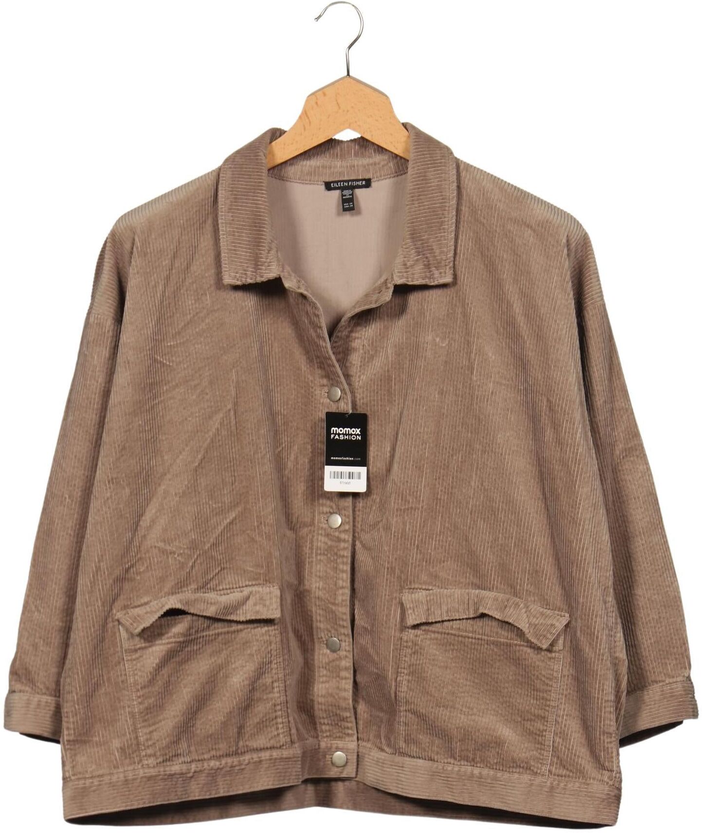 Eileen Fisher Damen Jacke, Beige, Gr. 6Xl, Baumwolle / Elasthan - Second Hand