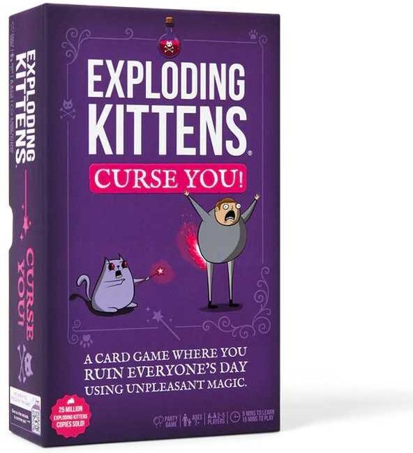 Exploding Kittens: Curse You! - Fast-Paced Card Game with Magical Spells and Secret Packs for 2-5 Players, Ages 7+, by Exploding Kittens