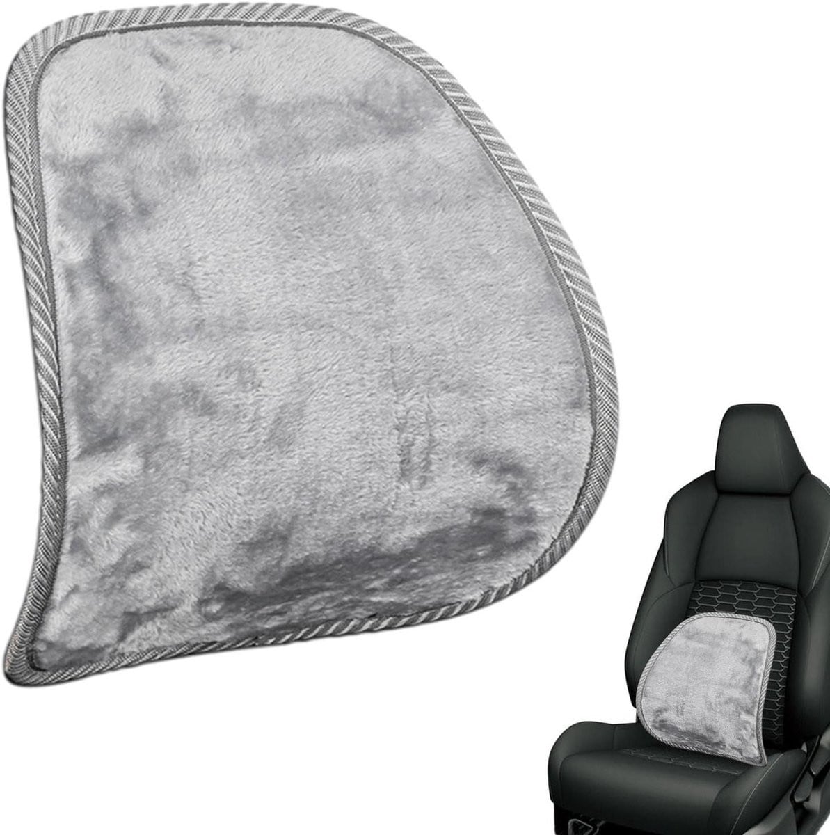 Grijs ergonomisch lendensteunkussen voor comfortabel rijden, 37 x 38 cm