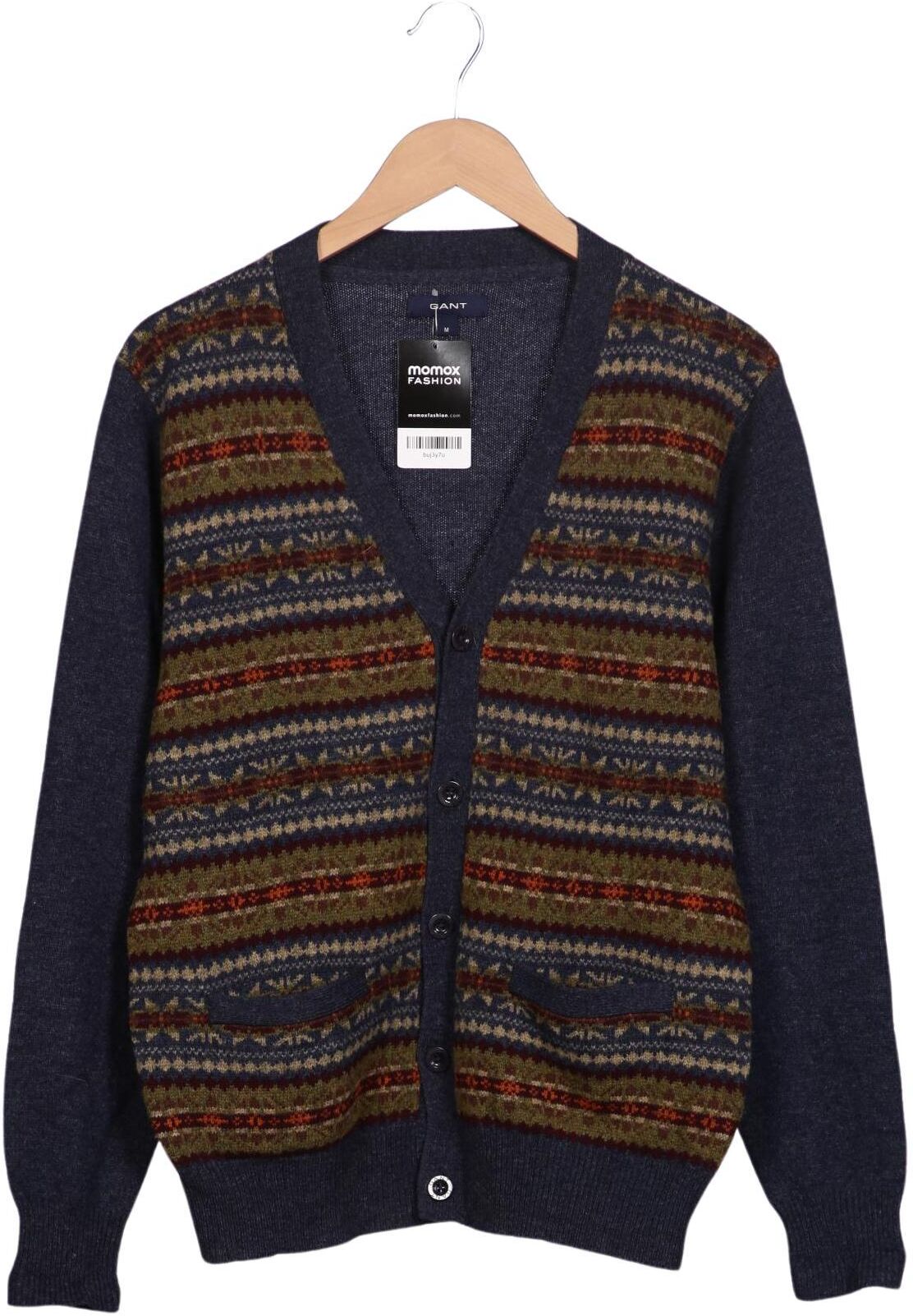 Gant Herren Strickjacke, Marineblau, Gr. M, Schurwolle - Second Hand