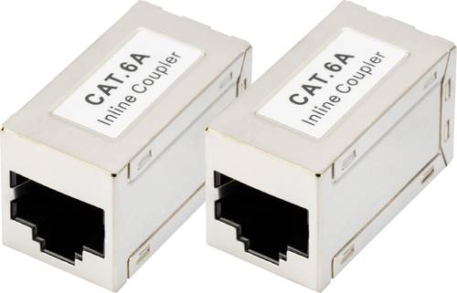Digitus DN-93905-2 RJ45 Kupplungsgehäuse Polzahl Sensoren 8 Silber 2St.