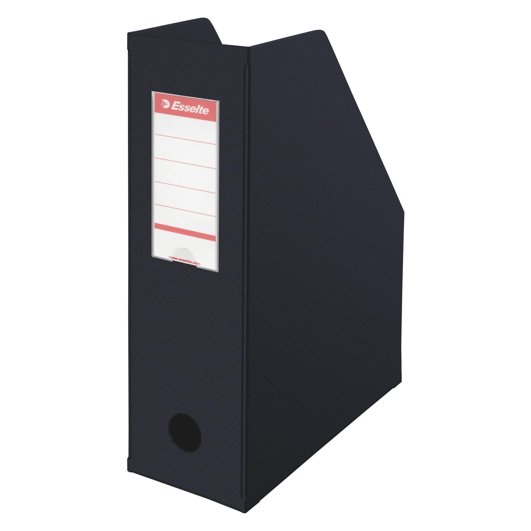 Dymo Esselte Aktenordner Standard, A4, Karton, schwarz (B)100 mm mit PVC-Folie verschweisst, faltbar (A4) (56077)