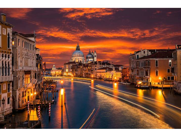 Fototapete PAPERMOON VENEDIG-CANAL GRANDE BASILICA SANTA MARIA DELLA SALUTE , bunt, B:2,5m L:1,86m, Vlies, Tapeten, Fototapete