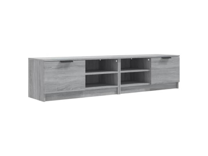 hliofuir 2er Set TV-Schrank Grau Sonoma 80x35x36,5cm Holzwerkstoff Kompakte Lowboards für Wohnzimmer und Schlafzimmer mit Fach und Schublade für geordnete Mediengeräte und Dekoration.