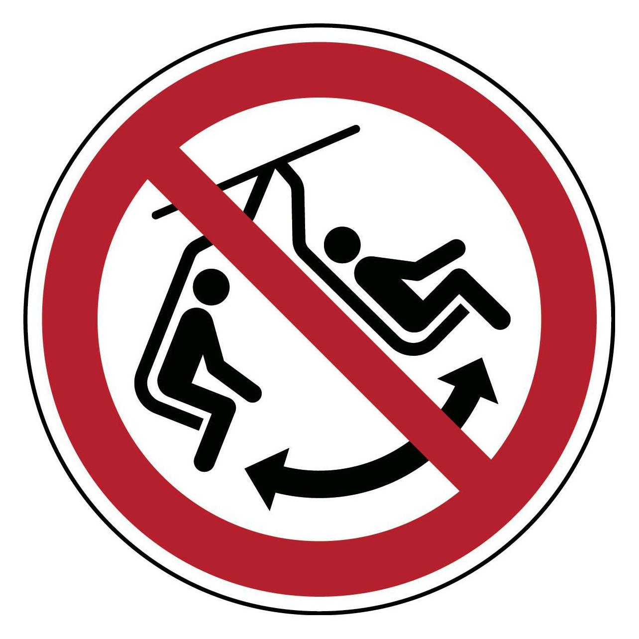 Brady ISO-Sicherheitsschild - Schaukeln im Sessel verboten (P/P038/NT-PP-DIA200/1-B)