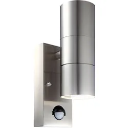 Außen Wand Lampe Park Bewegungsmelder Leuchte Glas Edelstahl Sensor Strahler