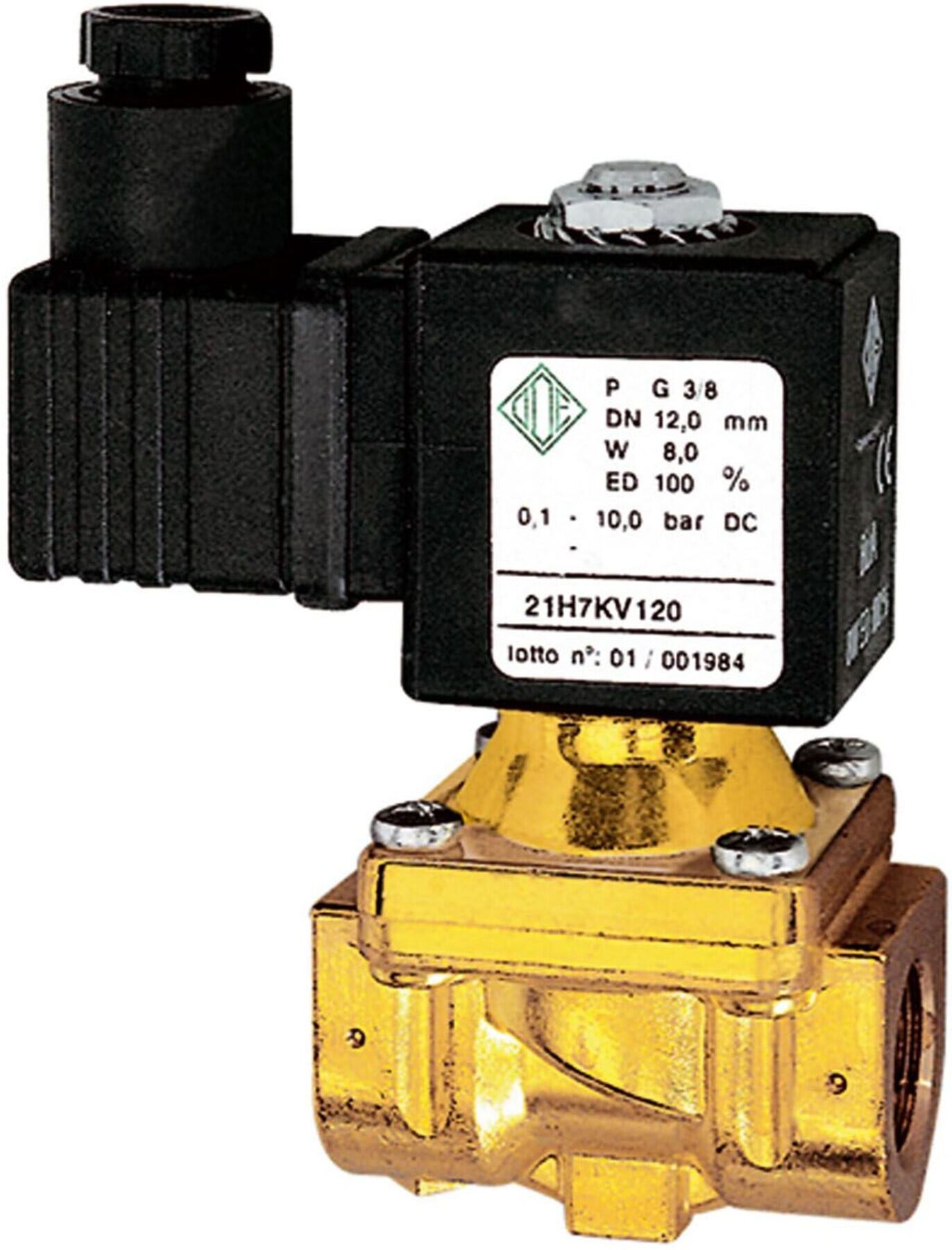 Riegler 2/2-MV,MS,NC,vorge.,24V DC,8W,NBR,G1/2,PN0,1-10bar (MV 1368 G)
