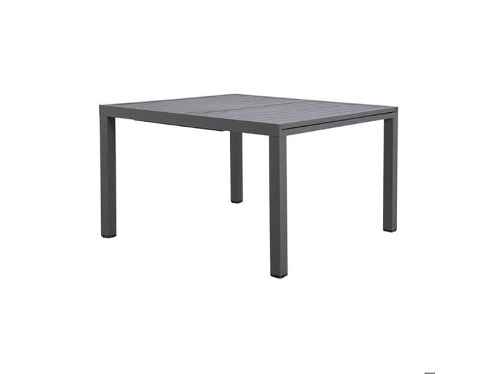Table en alu carree extensible 120x120- 180 cm coloris Gris