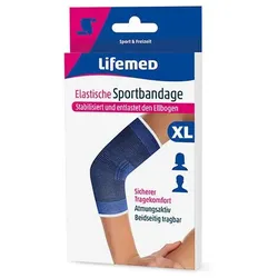 Lifemed Elastische Sportbandage blau "Ellbogenschutz" XL / 12 Stück