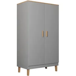 BABYKLEIDERSCHRANK 2 Türen Denver Grau